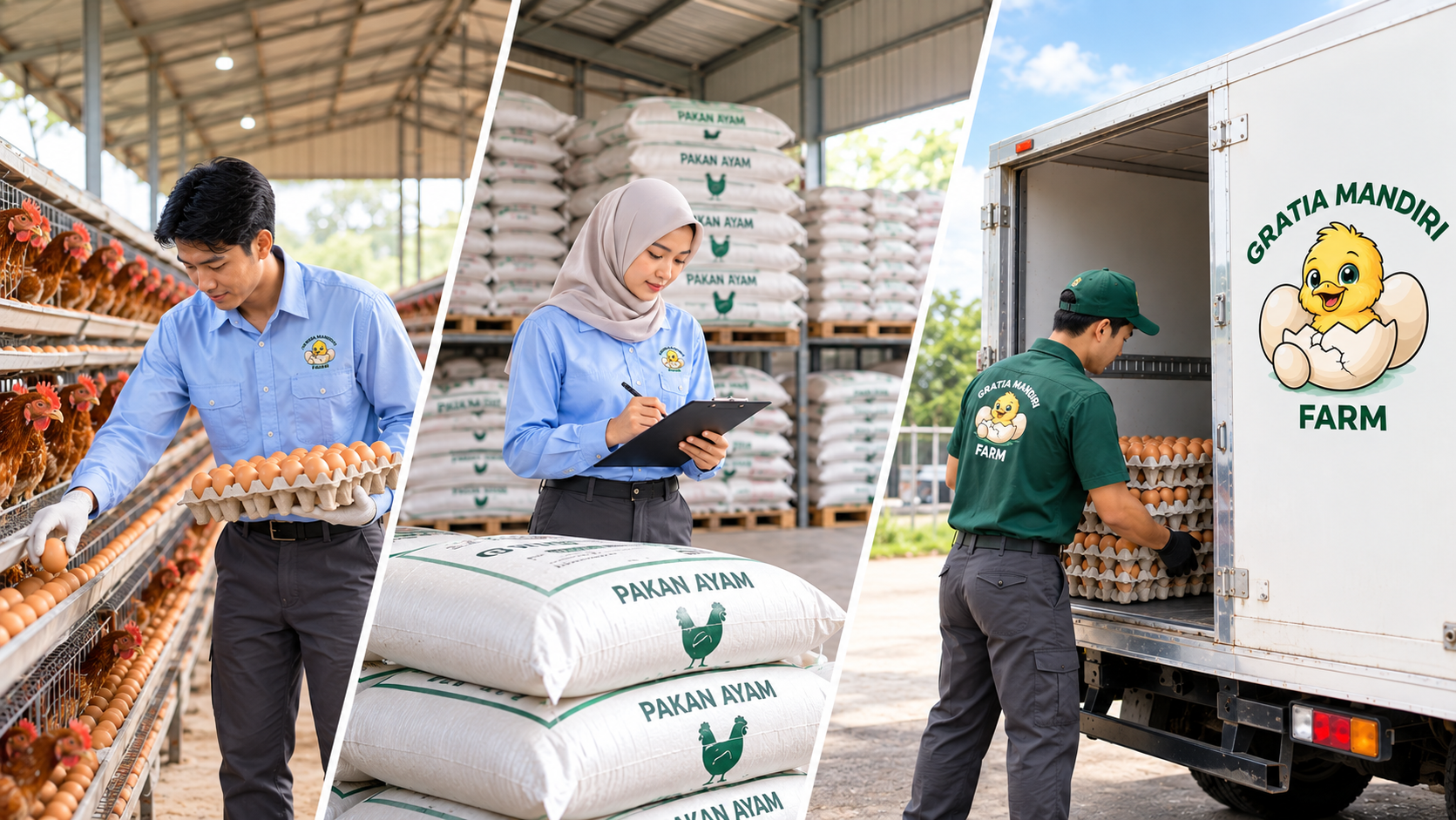 Aktivitas Peternakan dan Tim CV. Gratia Mandiri Farm
